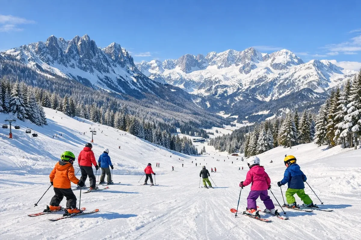 Skidåkning i Dachstein West