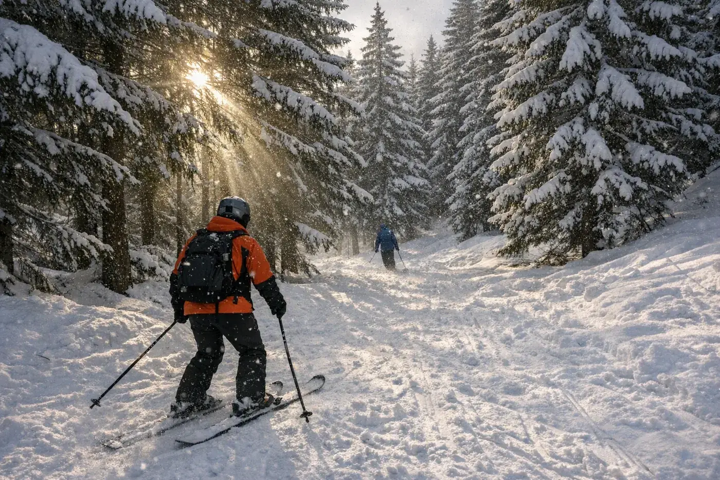 Skidåkning i Les Carroz