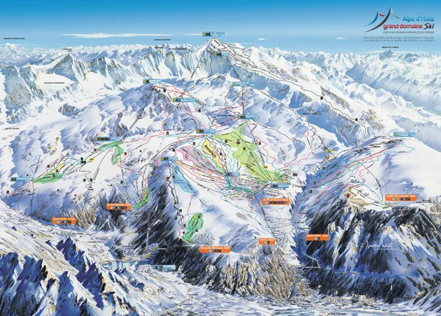 Pistkarta Alpe d'Huez