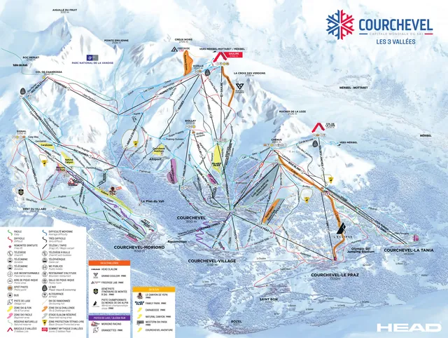 Pistkarta Courchevel