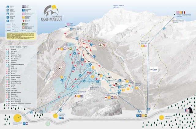 Pistkarta Courmayeur