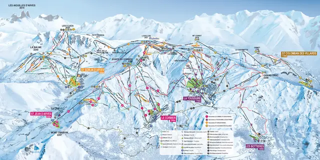 Pistkarta La Toussuire