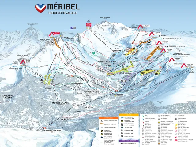Pistkarta Méribel