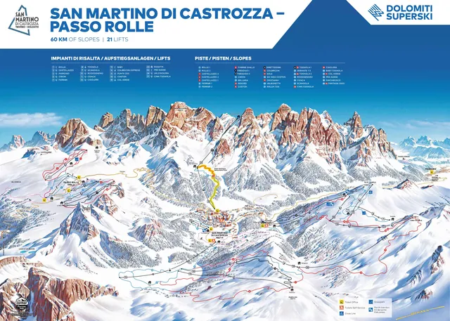 Pistkarta San Martino di Castrozza