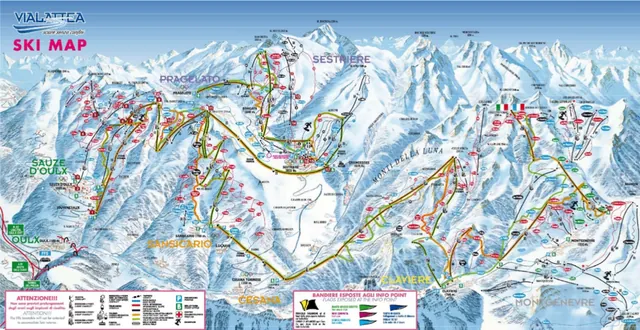 Pistkarta Sestriere